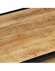 Tavolino da Salotto 90x45x35 cm in Legno di Mango Grezzo 2