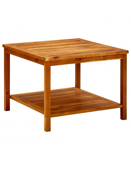 Tavolino da Salotto 60x60x45 cm in Legno Massello di Acacia