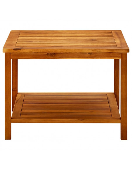 Tavolino da Salotto 60x60x45 cm in Legno Massello di Acacia