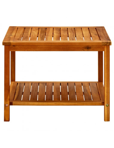 Tavolino da Salotto 60x60x45 cm in Legno Massello di Acacia