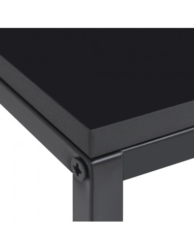 Tavolini 2 pz Neri in Acciaio