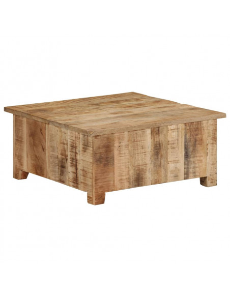Tavolino da Salotto 67x67x30 cm in Legno Massello di Mango