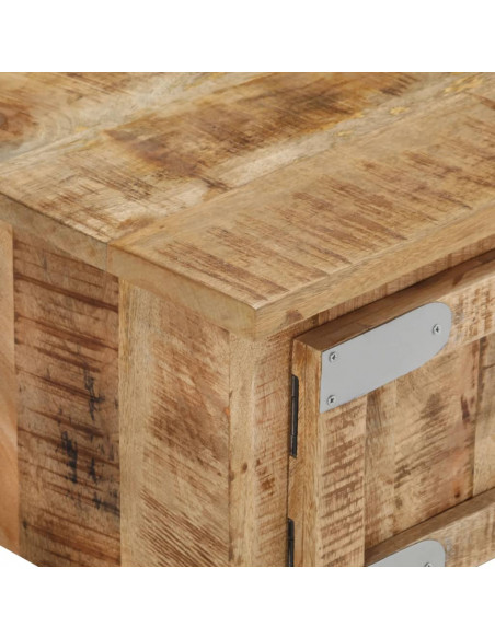 Tavolino da Salotto 67x67x30 cm in Legno Massello di Mango