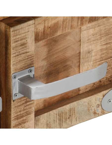 Tavolino da Salotto 67x67x30 cm in Legno Massello di Mango