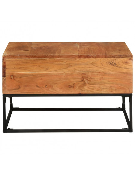 Tavolino da Salotto 68x68x41 cm in Legno Massello di Acacia