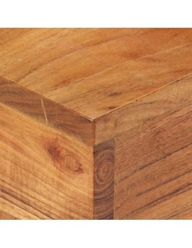 Tavolino da Salotto 68x68x41 cm in Legno Massello di Acacia