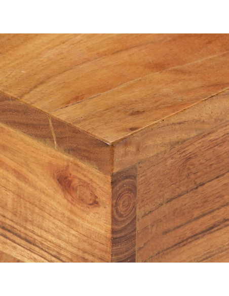Tavolino da Salotto 68x68x41 cm in Legno Massello di Acacia