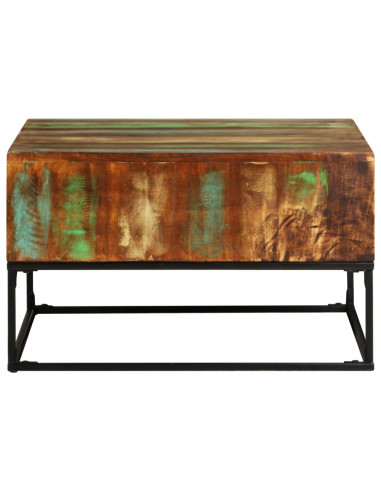 Tavolino da Salotto 68x68x41 cm in Legno Massello di Recupero
