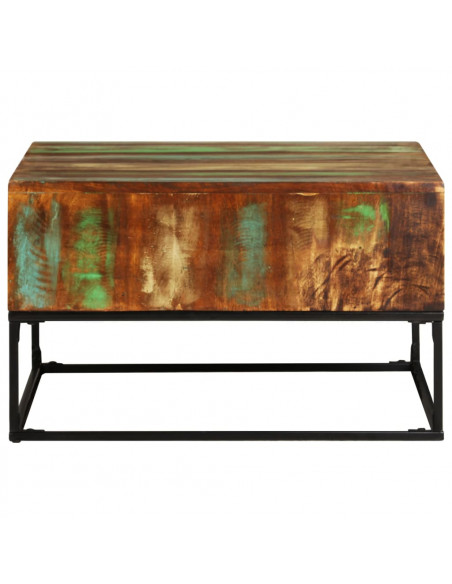 Tavolino da Salotto 68x68x41 cm in Legno Massello di Recupero