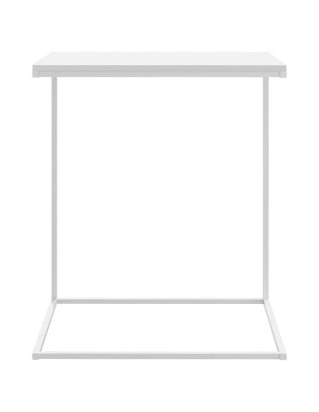 Tavolino da Salotto Bianco 55x35x66 cm in Legno Multistrato