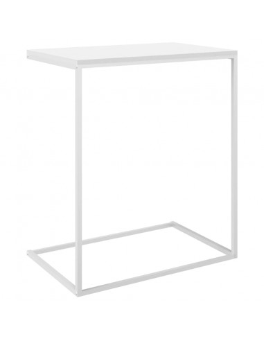 Tavolino da Salotto Bianco 55x35x66 cm in Legno Multistrato