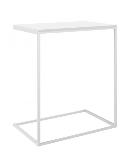Tavolino da Salotto Bianco 55x35x66 cm in Legno Multistrato