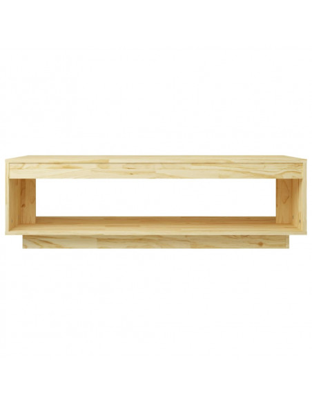 Tavolino da Salotto 110x50x33,5 cm in Legno Massello di Pino