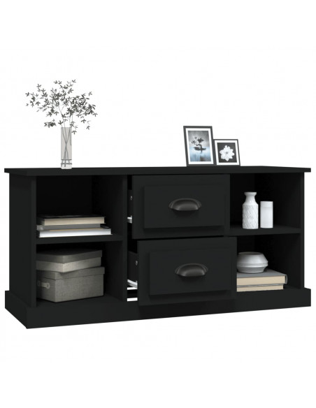 Mobile Porta TV Nero 99,5x35,5x48 cm in Legno Multistrato