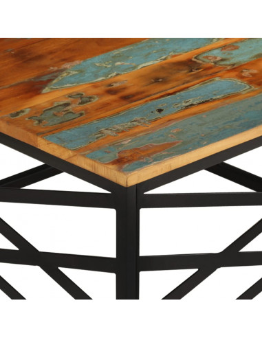 Tavolino da Salotto 68x68x35 cm in Legno Massello di Recupero