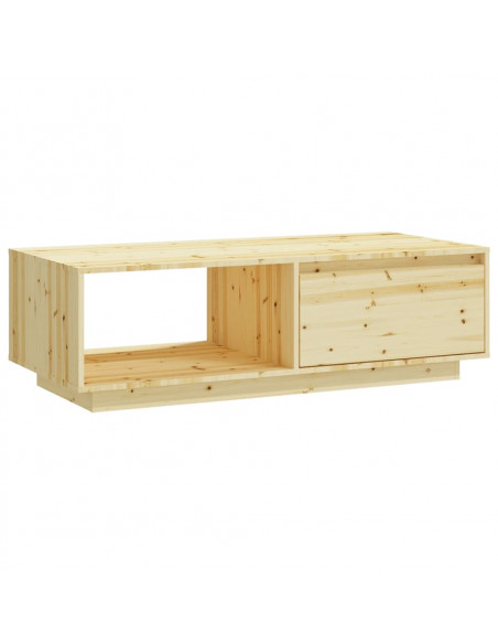 Tavolino da Salotto 110x50x33,5 cm in Legno Massello di Abete