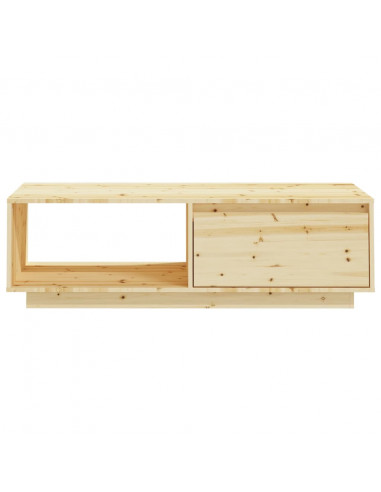 Tavolino da Salotto 110x50x33,5 cm in Legno Massello di Abete