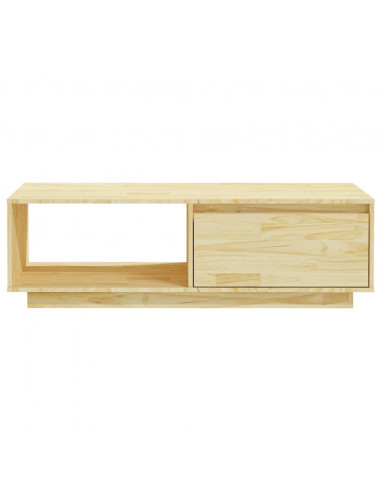 Tavolino da Salotto 110x50x33,5 cm in Legno Massello di Pino