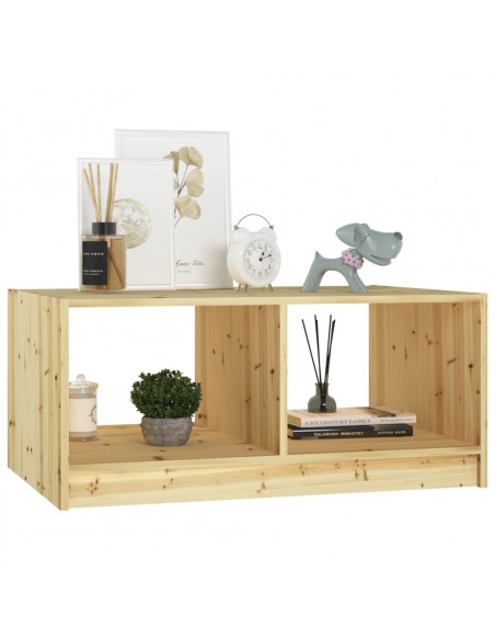 Tavolino da Salotto 75x50x33,5 cm Legno Massello di Abete