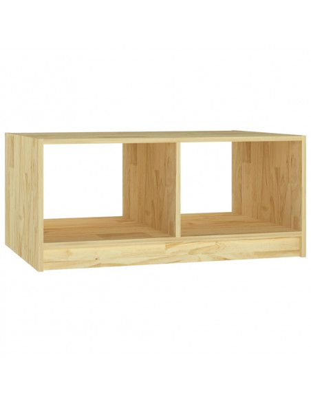 Tavolino da Salotto 75x50x33,5 cm Legno Massello di Pino