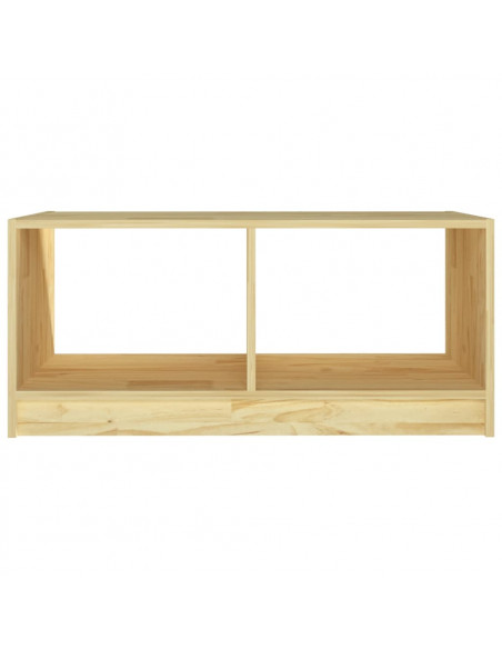 Tavolino da Salotto 75x50x33,5 cm Legno Massello di Pino
