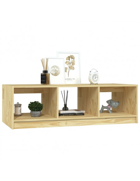 Tavolino da Salotto 110x50x34 cm Legno Massello di Pino