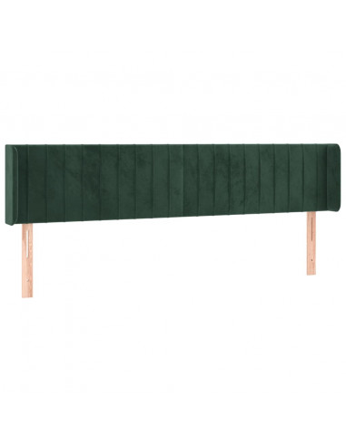 Testiera a LED Verde Scuro 163x16x78/88 cm in Velluto