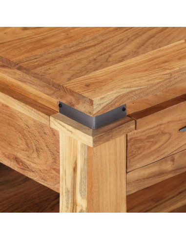 Tavolino da Caffè 110x52x45 cm in Legno Massello di Acacia