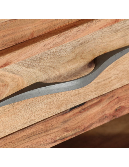 Tavolino da Caffè 110x52x45 cm in Legno Massello di Acacia