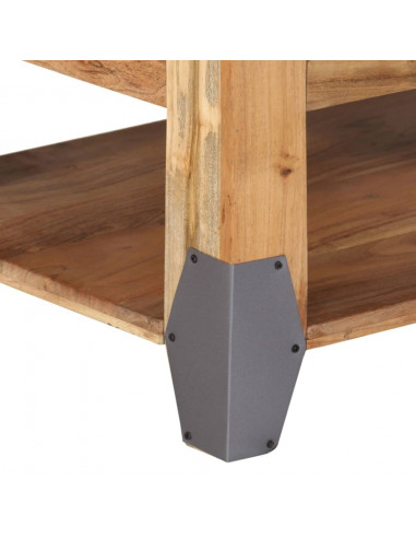 Tavolino da Caffè 110x52x45 cm in Legno Massello di Acacia