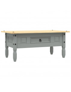 Tavolino Caffé Pino Messicano Corona Range Grigio 100x55x45 cm 2