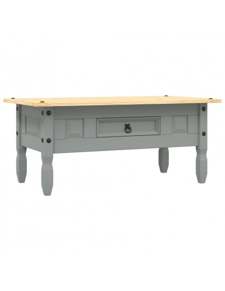 Tavolino Caffé Pino Messicano Corona Range Grigio 100x55x45 cm