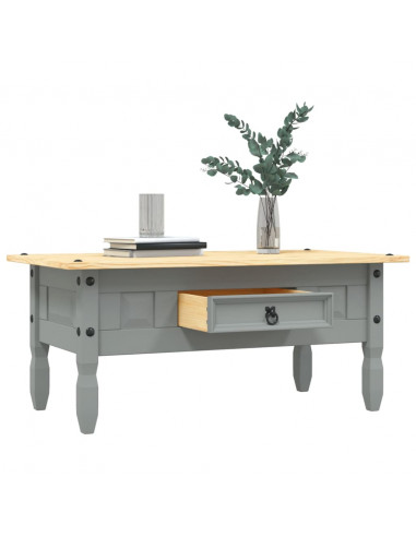 Tavolino Caffé Pino Messicano Corona Range Grigio 100x55x45 cm