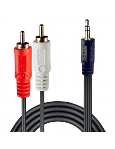 Lindy 35685 cavo audio 10 m 2 x RCA 3.5mm Nero 2