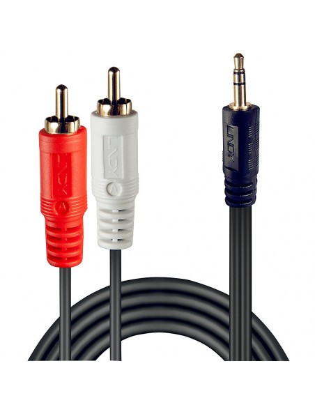 Lindy 35685 cavo audio 10 m 2 x RCA 3.5mm Nero