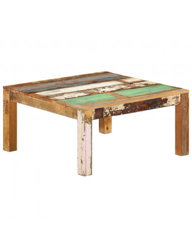 Tavolino da Salotto 80x80x40 cm in Legno Massello di Recupero