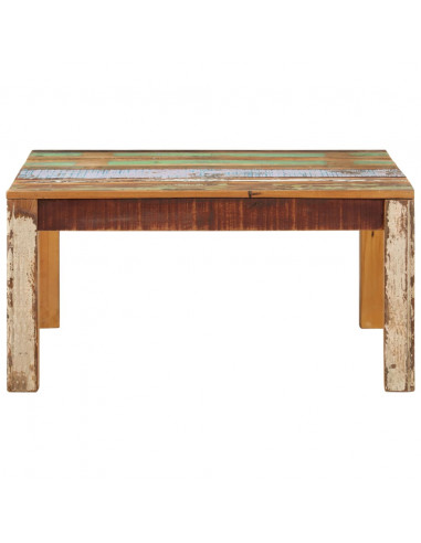 Tavolino da Salotto 80x80x40 cm in Legno Massello di Recupero