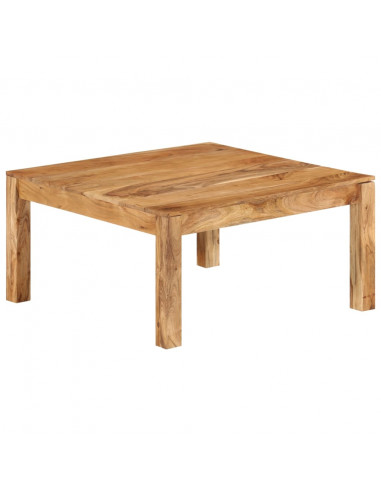 Tavolino da Salotto 80x80x40 cm in Legno Massello di Acacia