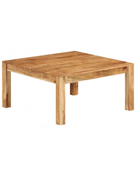 Tavolino da Salotto 80x80x40 cm in Legno Massello di Acacia