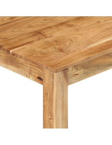 Tavolino da Salotto 80x80x40 cm in Legno Massello di Acacia