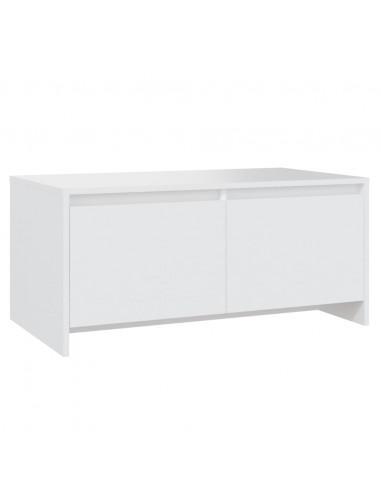 Tavolino da Salotto Bianco 90x50x41,5 cm in Legno Multistrato