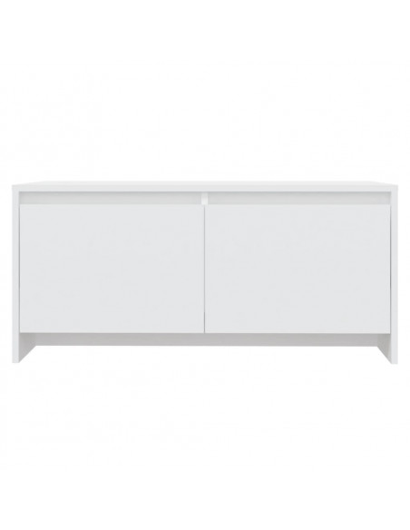 Tavolino da Salotto Bianco 90x50x41,5 cm in Legno Multistrato