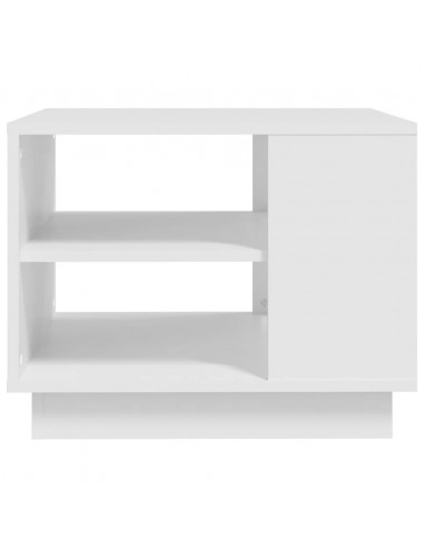 Tavolino da Salotto Bianco 55x55x43 cm in Truciolato