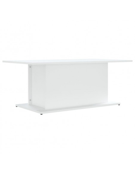 Tavolino da Salotto Bianco 102x55,5x40 cm in Truciolato