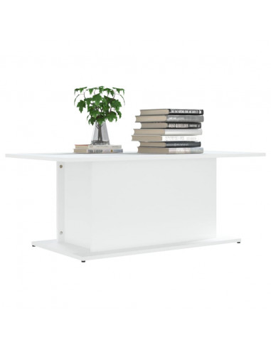 Tavolino da Salotto Bianco 102x55,5x40 cm in Truciolato