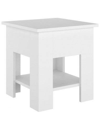 Tavolino da Salotto Bianco 40x40x42 cm in Legno Multistrato