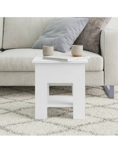 Tavolino da Salotto Bianco 40x40x42 cm in Legno Multistrato