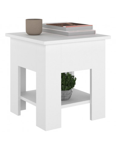 Tavolino da Salotto Bianco 40x40x42 cm in Legno Multistrato