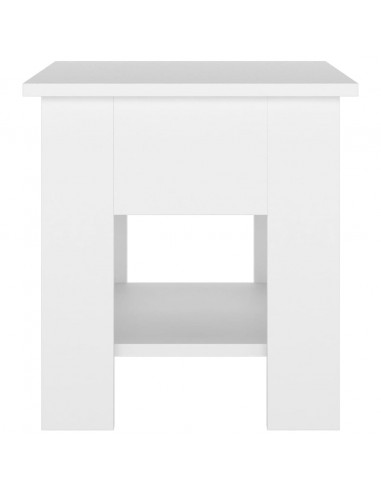 Tavolino da Salotto Bianco 40x40x42 cm in Legno Multistrato