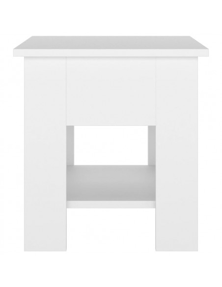 Tavolino da Salotto Bianco 40x40x42 cm in Legno Multistrato